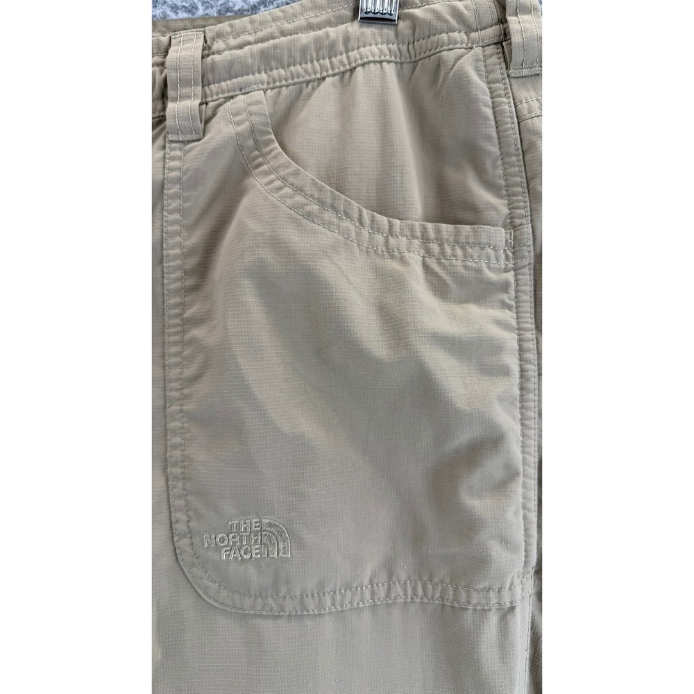 The North Face Womens 10 Regular Hiking Pants Tan Khaki Ripstop Drawstring Cargo - Picture 3 of 16